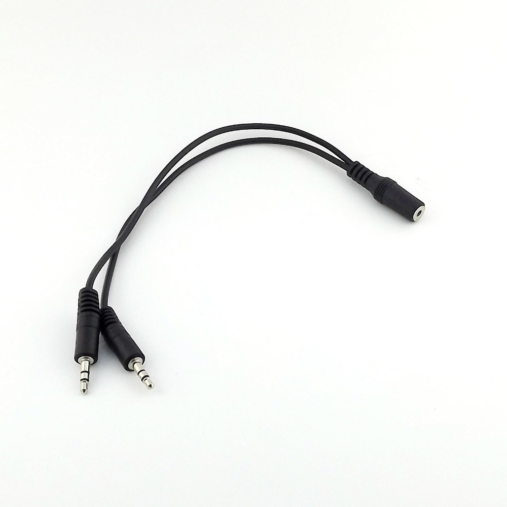 Audio Splitter Y - ヘッドフォン用補助スプリッターケーブル,1ピース,3.5mm, 1ピース,1/8インチ,ステレオ,ダブルオス,TS,補助