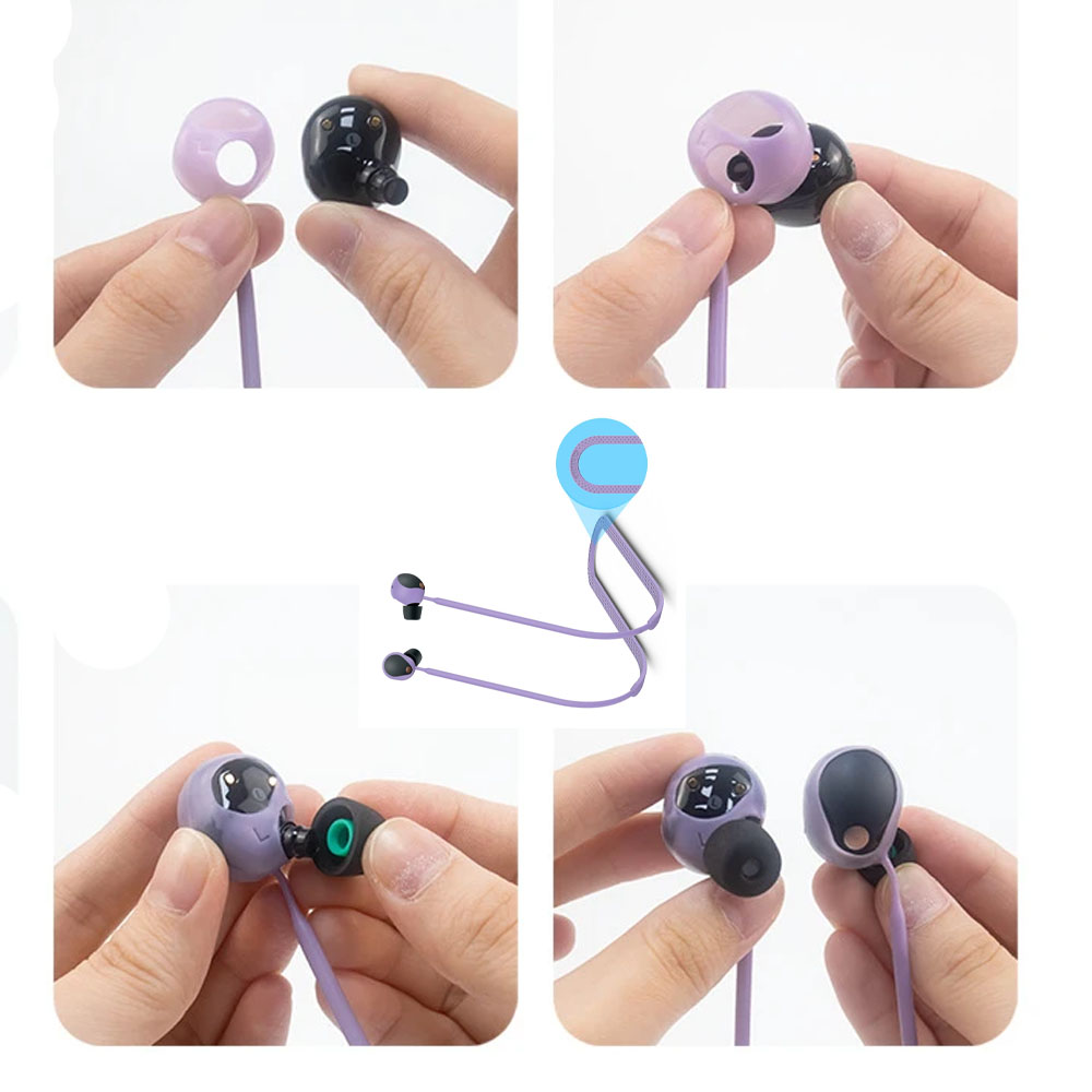 Sony Headphone Wf-1000Xm5 - 紛失防止ストラップソニー WF-1000XM5 イヤホン用カラフルなソフト強力なシリコンリーシュスポーツストラップヘッドフォンロープアクセサリー