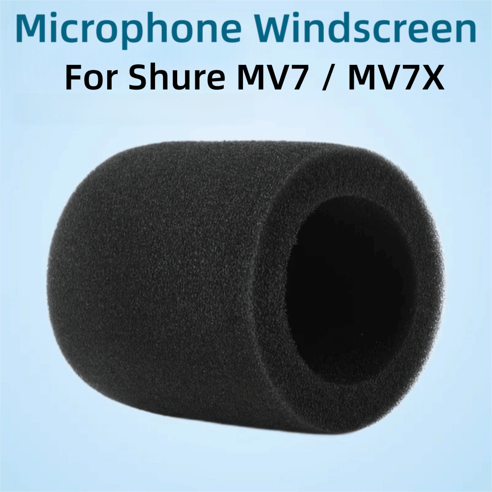 交換用マイクウィンドスクリーンカバー フロッキングスポンジフ - Shure Mic Mv7 のレビューと価格