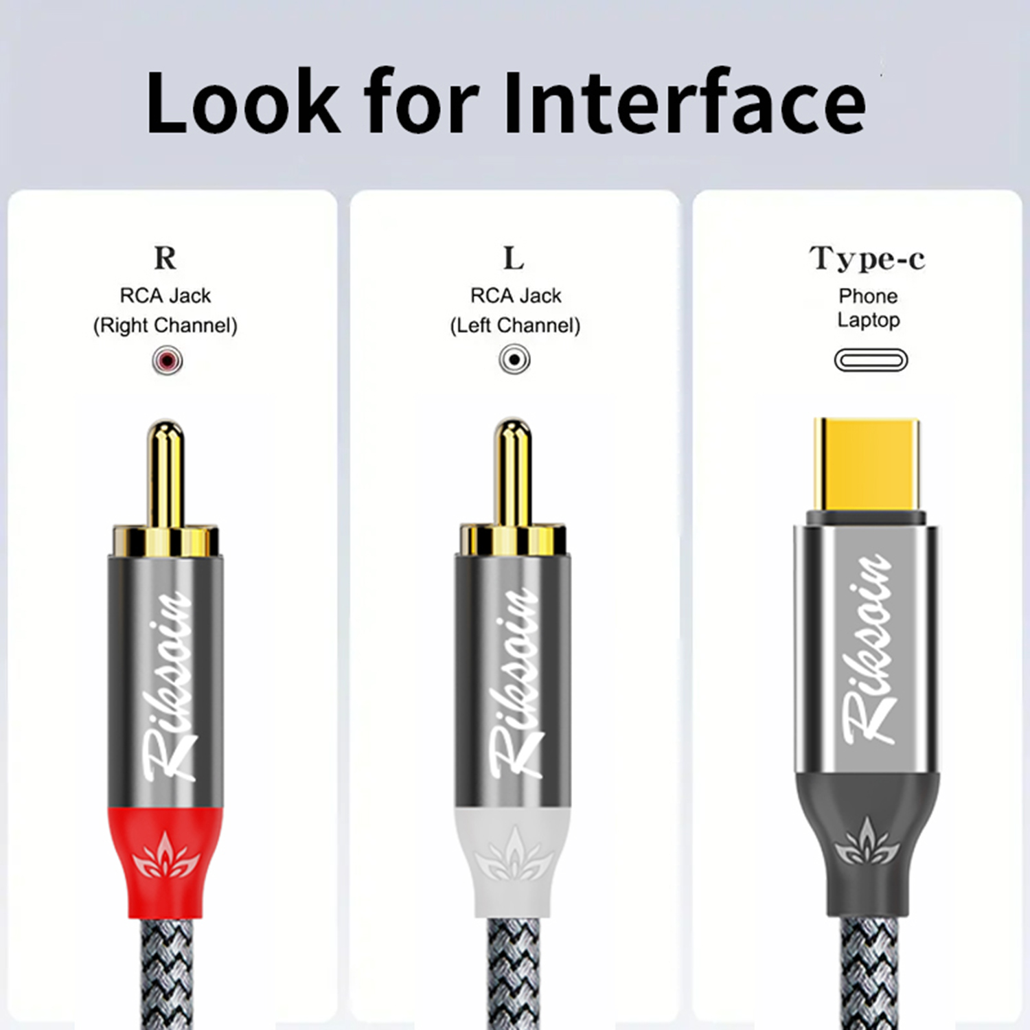 USB C - 2RCAステレオケーブル Yスプリッターアダ - Audio Splitter Y のレビューと価格