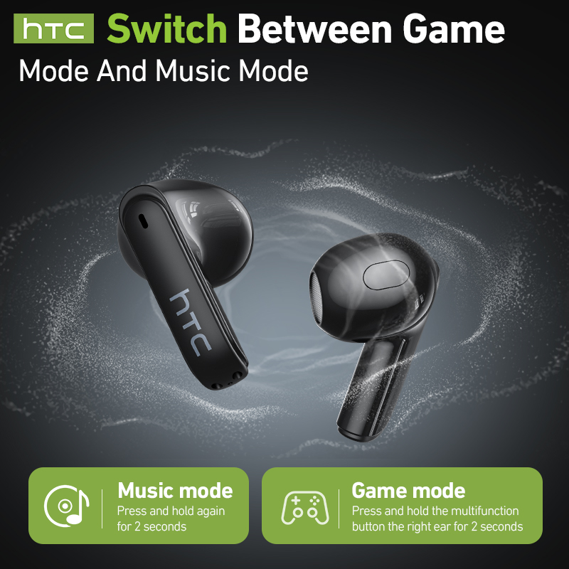 hTC ワイヤレスゲーミングイヤホン LCDスマートスクリー - Earbuds Charging Case のレビューと価格